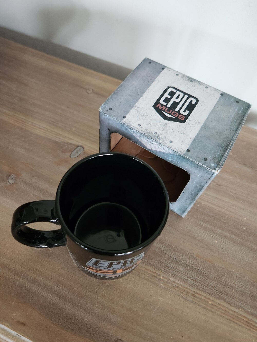 NEW Epic Games 20 Years Anniversary Coffee Mug 2011 Black Gamer Promo Boxed Rare - Picture 8 of 14